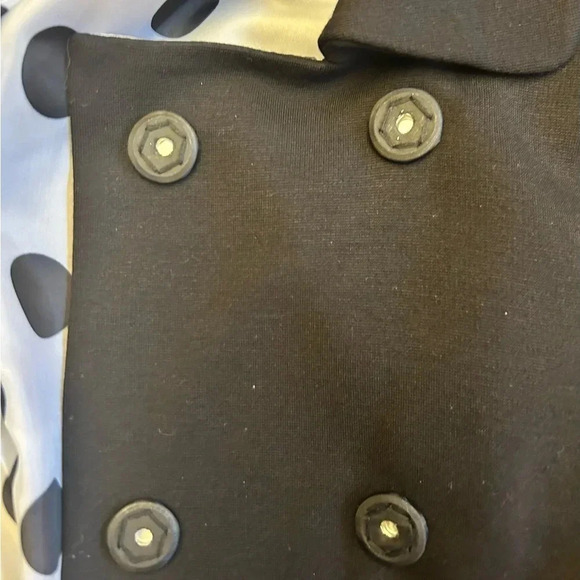 Sandro Women’s Black Big Button Double Breasted Crop Blazer Size M Office Work - Picture 5 of 8